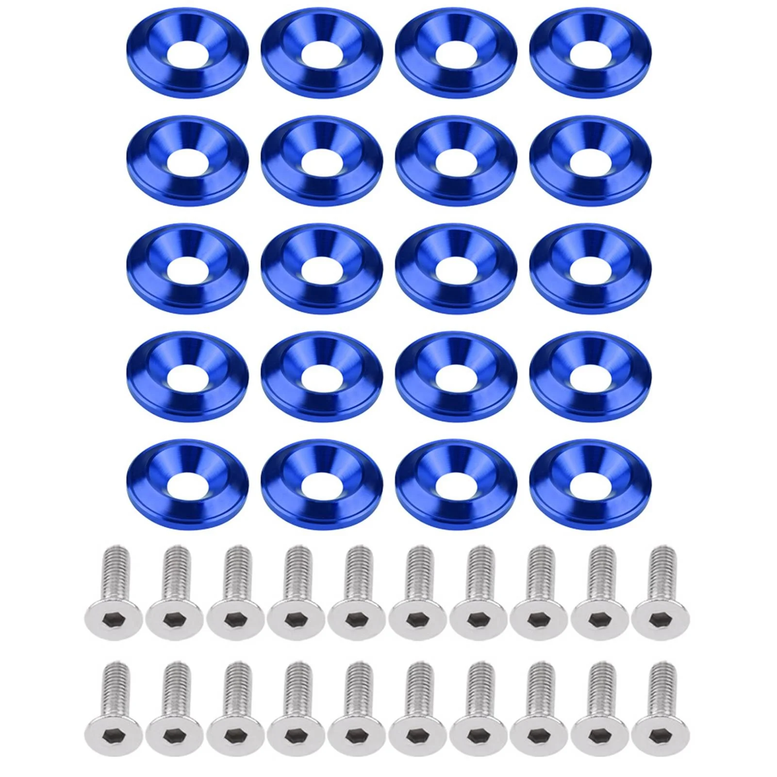 E5 20Pcs Aluminum Bumper/Fender Washer Bolt Engine Bay Dress Up Kit Reinforced Washers For Front And Rear Bars Screw Washer Tool
E5 20Pcs Aluminum Bumper/Fender Washer Bolt Engine Bay Dress Up Kit Reinforced Washers For Front And Rear Bars Screw Washer Tool