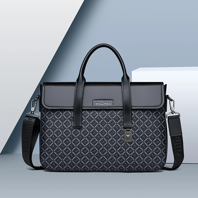 Men's shoulder bag, fashionable briefcase, large capacity business computer bag
Men's shoulder bag, fashionable briefcase, large capacity business computer bag