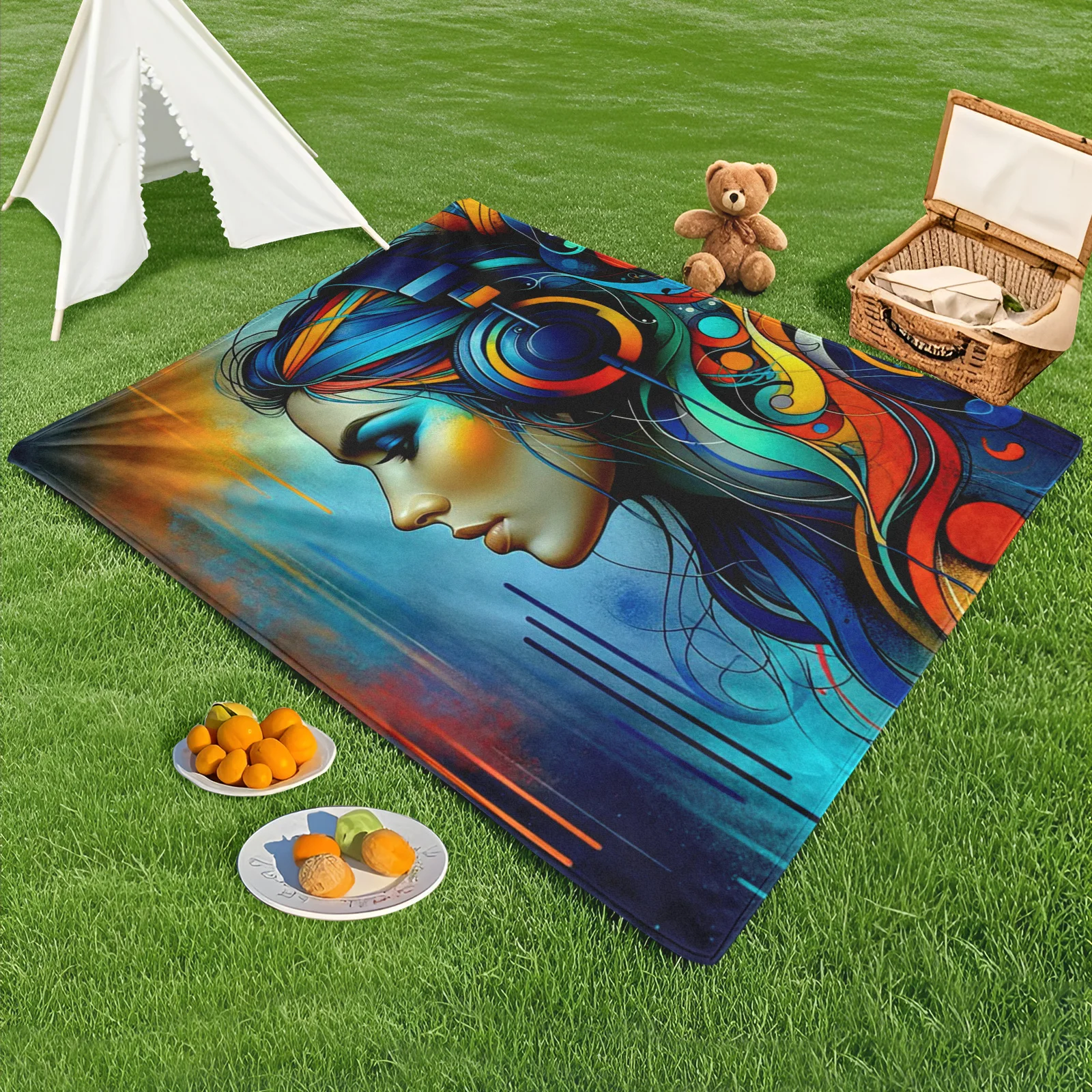 Blue Orange Round Headphone Pattern Outdoor Blanket For Camping Picnic And Beach Adventures
Blue Orange Round Headphone Pattern Outdoor Blanket For Camping Picnic And Beach Adventures