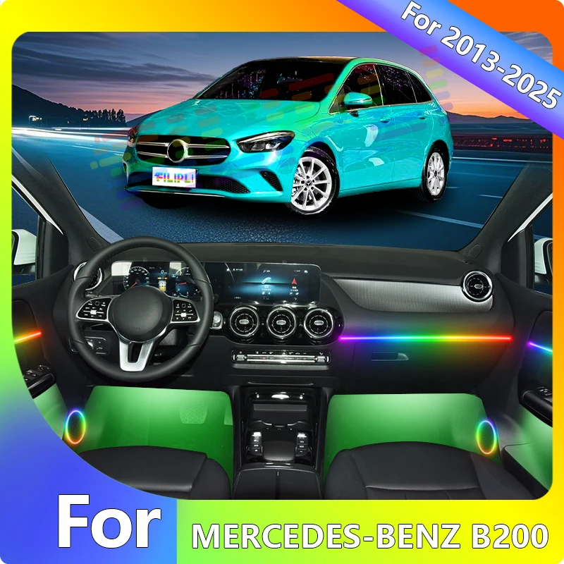 FILIPLI For The MERCEDES-BENZ B200 For 2013 Bluetooth Controlled Car LED Mood Light Wireless 64 RGB Cyberpunk Car Ambient Light
FILIPLI For The MERCEDES-BENZ B200 For 2013 Bluetooth Controlled Car LED Mood Light Wireless 64 RGB Cyberpunk Car Ambient Light
