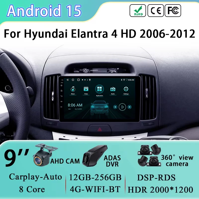 GPS Navigation Stereo For Hyundai Elantra 4 HD 2006-2012 Car Radio Multimedia Video Player Head Unit Android 15 Wifi No 2din dvd
GPS Navigation Stereo For Hyundai Elantra 4 HD 2006-2012 Car Radio Multimedia Video Player Head Unit Android 15 Wifi No 2din dvd