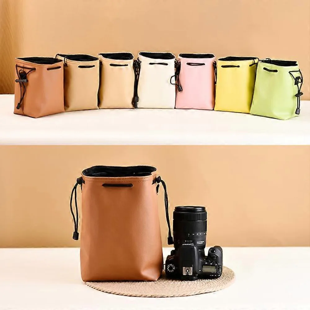 Aesthetic Pu Leather Drawstring Camera Pouch Waterproof Protective Lens Insert Sleeve For Mirrorless Dslr Tote Bags Travel Women
Aesthetic Pu Leather Drawstring Camera Pouch Waterproof Protective Lens Insert Sleeve For Mirrorless Dslr Tote Bags Travel Women