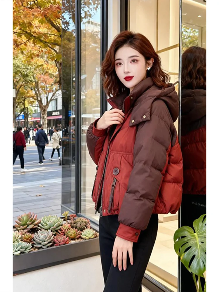 Faionable Color Blo Hooded ort Cotton Jaet Women's Thiened Warm Bread Sle Coat Korean Sle Loose Fit Winter Coat
Faionable Color Blo Hooded ort Cotton Jaet Women's Thiened Warm Bread Sle Coat Korean Sle Loose Fit Winter Coat