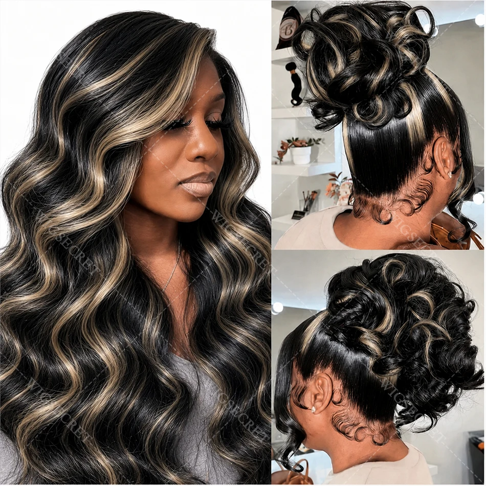 Ombre Body Wave 4x4 Lace Closure Wig Brazilian Remy Human Hair 4x4 Lace Front Wig highlight Natural Hairline HD Frontal Wigs
Ombre Body Wave 4x4 Lace Closure Wig Brazilian Remy Human Hair 4x4 Lace Front Wig highlight Natural Hairline HD Frontal Wigs