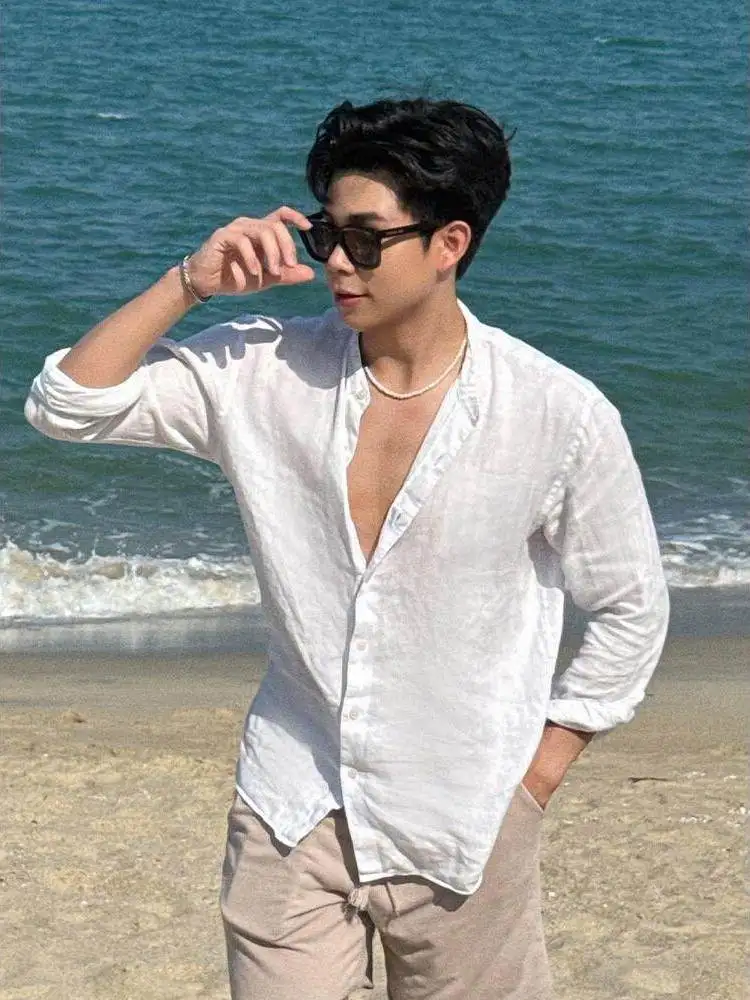 Sun Protection Silk Men's Shirt Stand Collar Beach Vacation Outfit Jacket Standard Fit Citywalk PU Leather Nine Sleeve Cleanfit
Sun Protection Silk Men's Shirt Stand Collar Beach Vacation Outfit Jacket Standard Fit Citywalk PU Leather Nine Sleeve Cleanfit