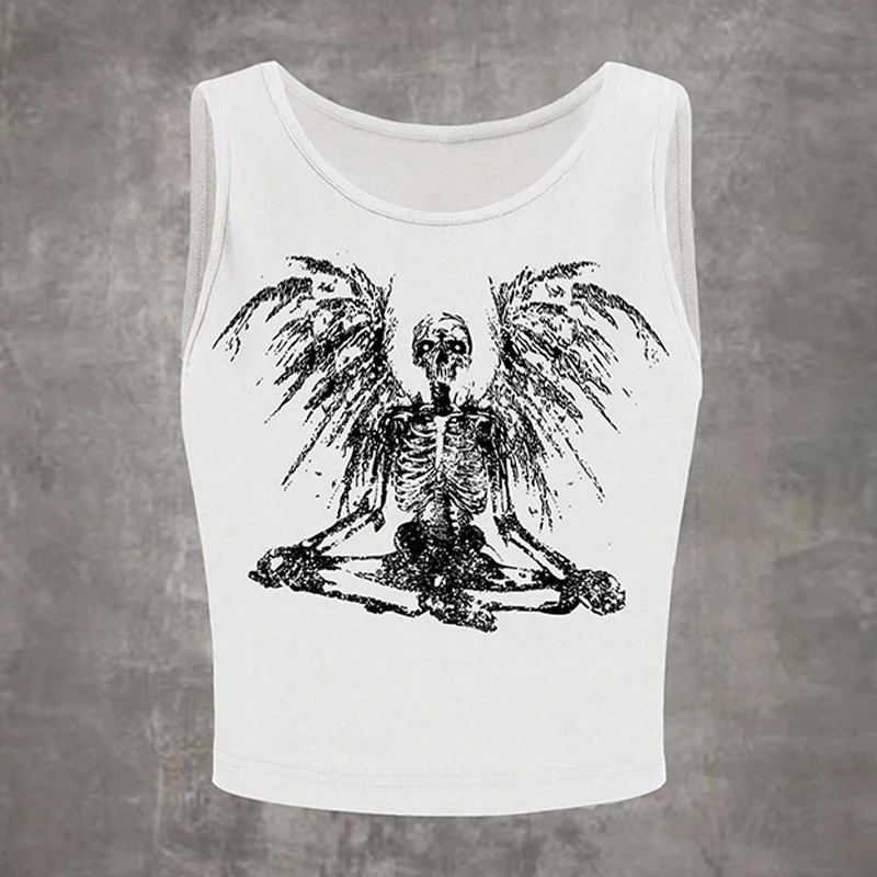 Y2k women's streetwear Gothic Emo cut outdoor shopping holiday shirt retro print subculture fallen angel casual sleeveless vest
Y2k women's streetwear Gothic Emo cut outdoor shopping holiday shirt retro print subculture fallen angel casual sleeveless vest