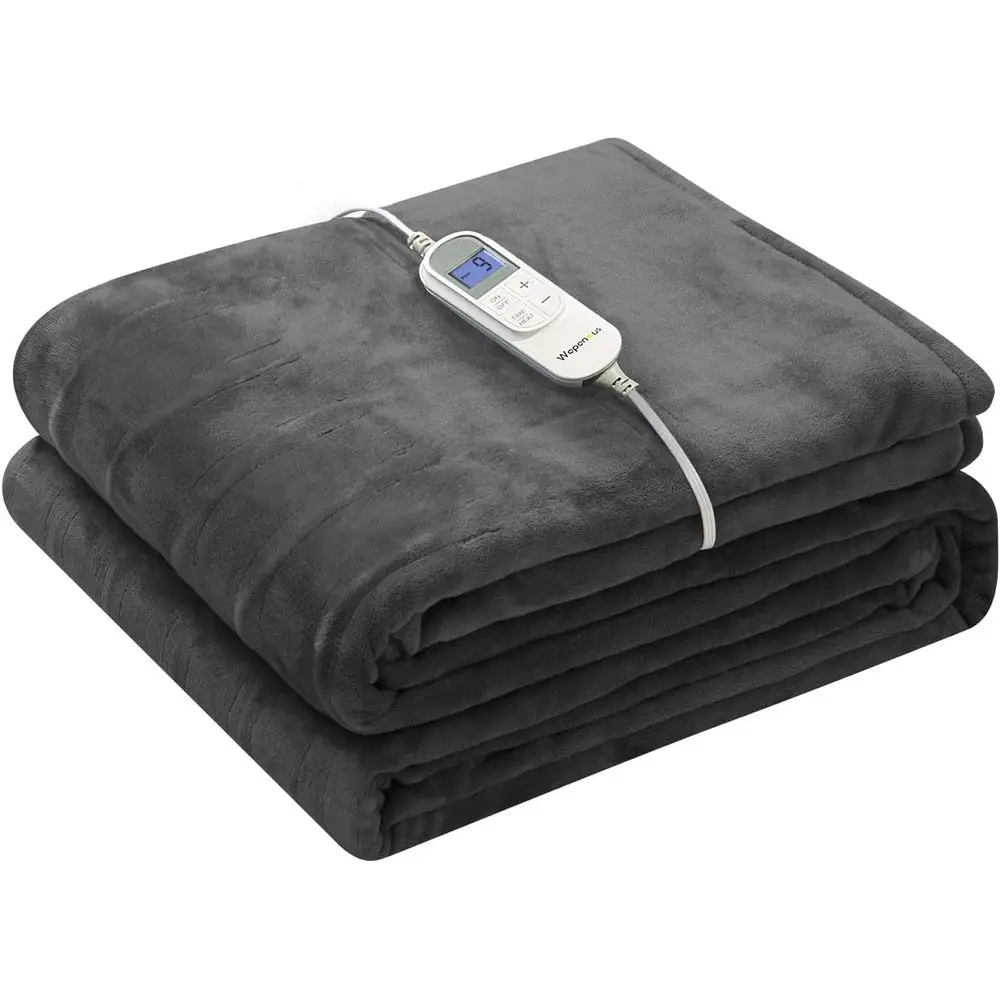 72 x 84 Large Electric Blanket with 10 Heat Levels, 12-Hour Timer, and Auto-Off, Grey
72 x 84 Large Electric Blanket with 10 Heat Levels, 12-Hour Timer, and Auto-Off, Grey