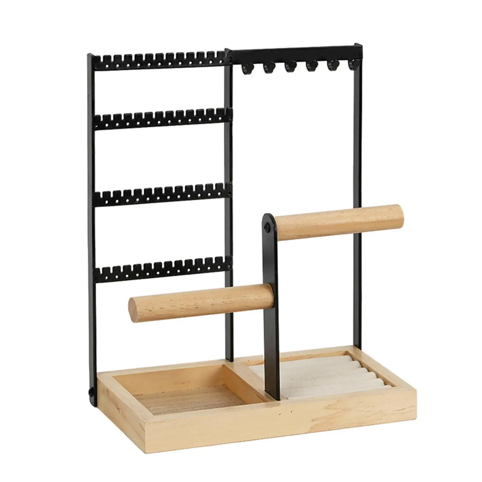 Support Frame Jewelry Stand Holder Two Axes 28 X 22.5 X 12 Cm Black Four Layers Wood Iron Biaxial
Support Frame Jewelry Stand Holder Two Axes 28 X 22.5 X 12 Cm Black Four Layers Wood Iron Biaxial
