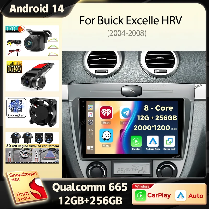 Автомобильный радиоприемник Carplay Android 14, для Buick Excelle HRV 2004-2008 Chevrolet Lacetti 2004-2013, мультимедийный видеоплеер, WIFI GPS
Автомобильный радиоприемник Carplay Android 14, для Buick Excelle HRV 2004-2008 Chevrolet Lacetti 2004-2013, мультимедийный видеоплеер, WIFI GPS