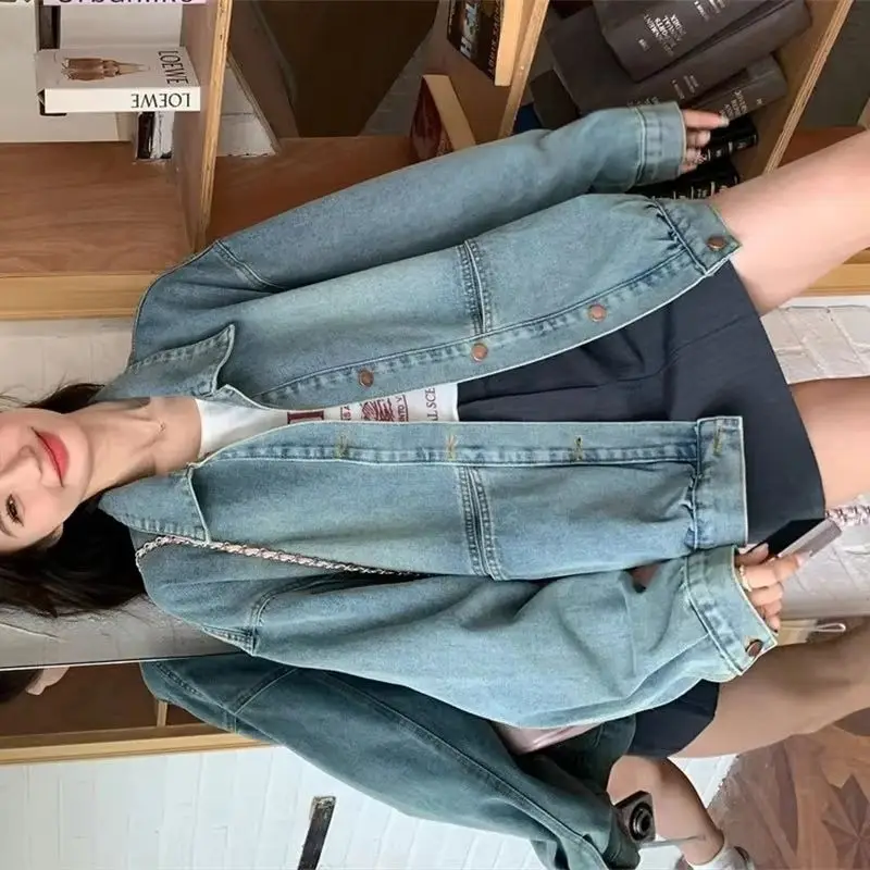 Retro Denim Jacket for Women 2025 Spring and Autumn New Korean Version Lazy Style Small Loose Casual Jacket Short Women's Top WF
Retro Denim Jacket for Women 2025 Spring and Autumn New Korean Version Lazy Style Small Loose Casual Jacket Short Women's Top WF