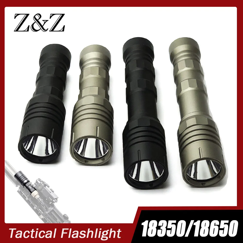 Tactical Flashlight 18350 18650 Weaponlight White LED 800lm High Power Scout Light Hunting For Picatinny / Mlok Rail Mount
Tactical Flashlight 18350 18650 Weaponlight White LED 800lm High Power Scout Light Hunting For Picatinny / Mlok Rail Mount