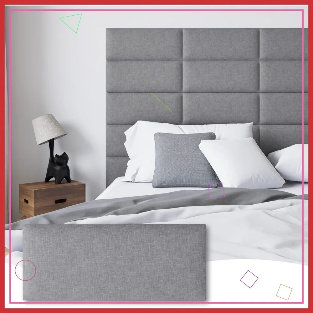 9-Panel Tufted Fabric Headboard Queen, Peel and Stick Wall Mounted, Dark Grey 10x24 Inch
9-Panel Tufted Fabric Headboard Queen, Peel and Stick Wall Mounted, Dark Grey 10x24 Inch