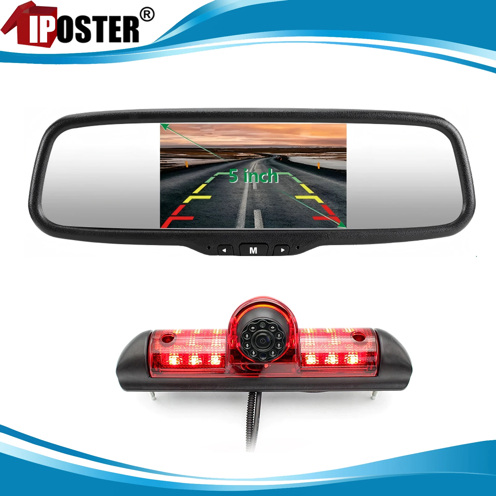 iPoster 5" Car Rear View Mirror Monitor with 3rd Brake Light IR Reversing Camera for Fiat Ducato Peugeot Boxer Citroen Jumper
iPoster 5" Car Rear View Mirror Monitor with 3rd Brake Light IR Reversing Camera for Fiat Ducato Peugeot Boxer Citroen Jumper
