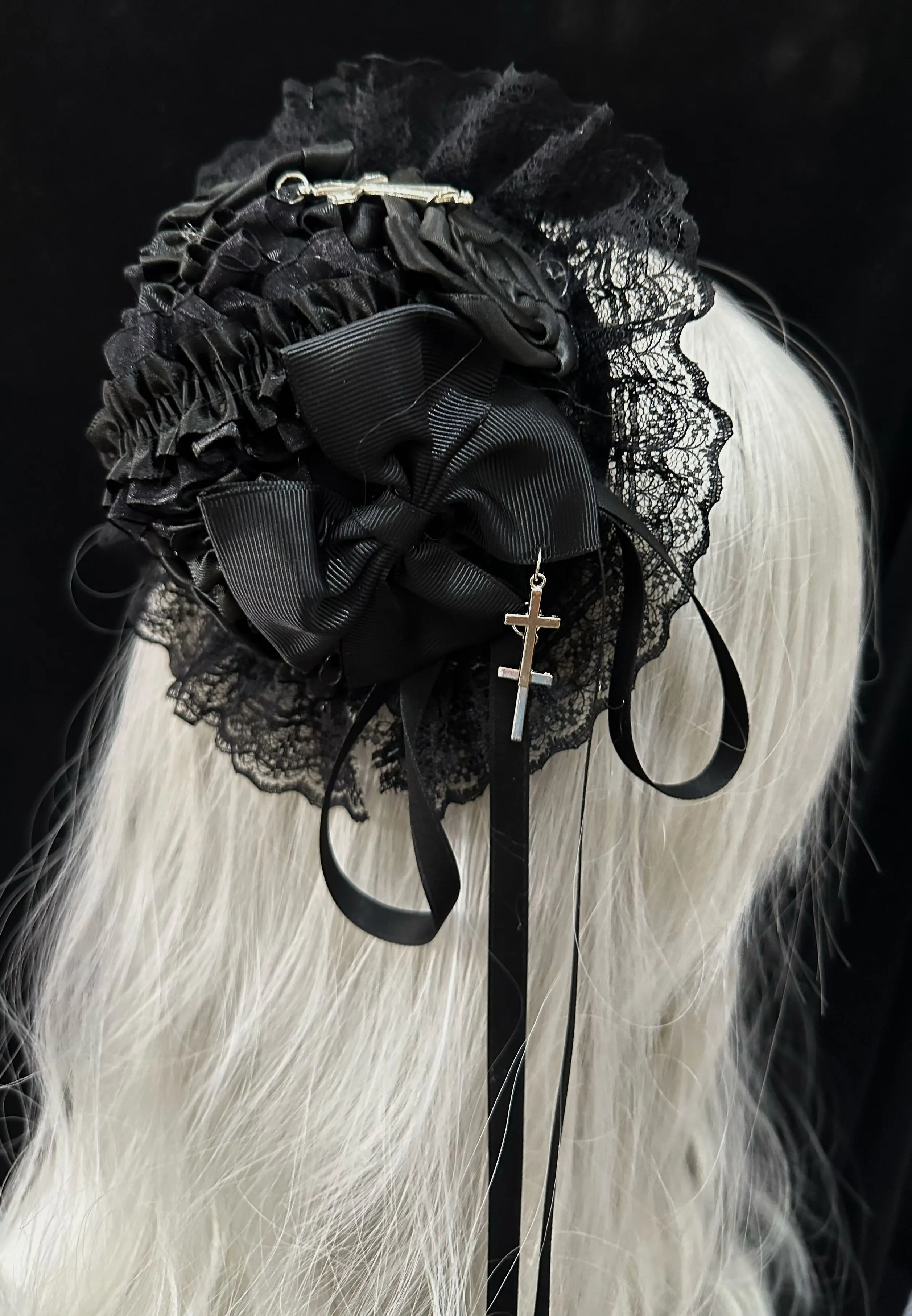 Handmade Top Hat Lolita Gothic Headgear Subculture Lace Cross Headgear Lolita small hats
Handmade Top Hat Lolita Gothic Headgear Subculture Lace Cross Headgear Lolita small hats