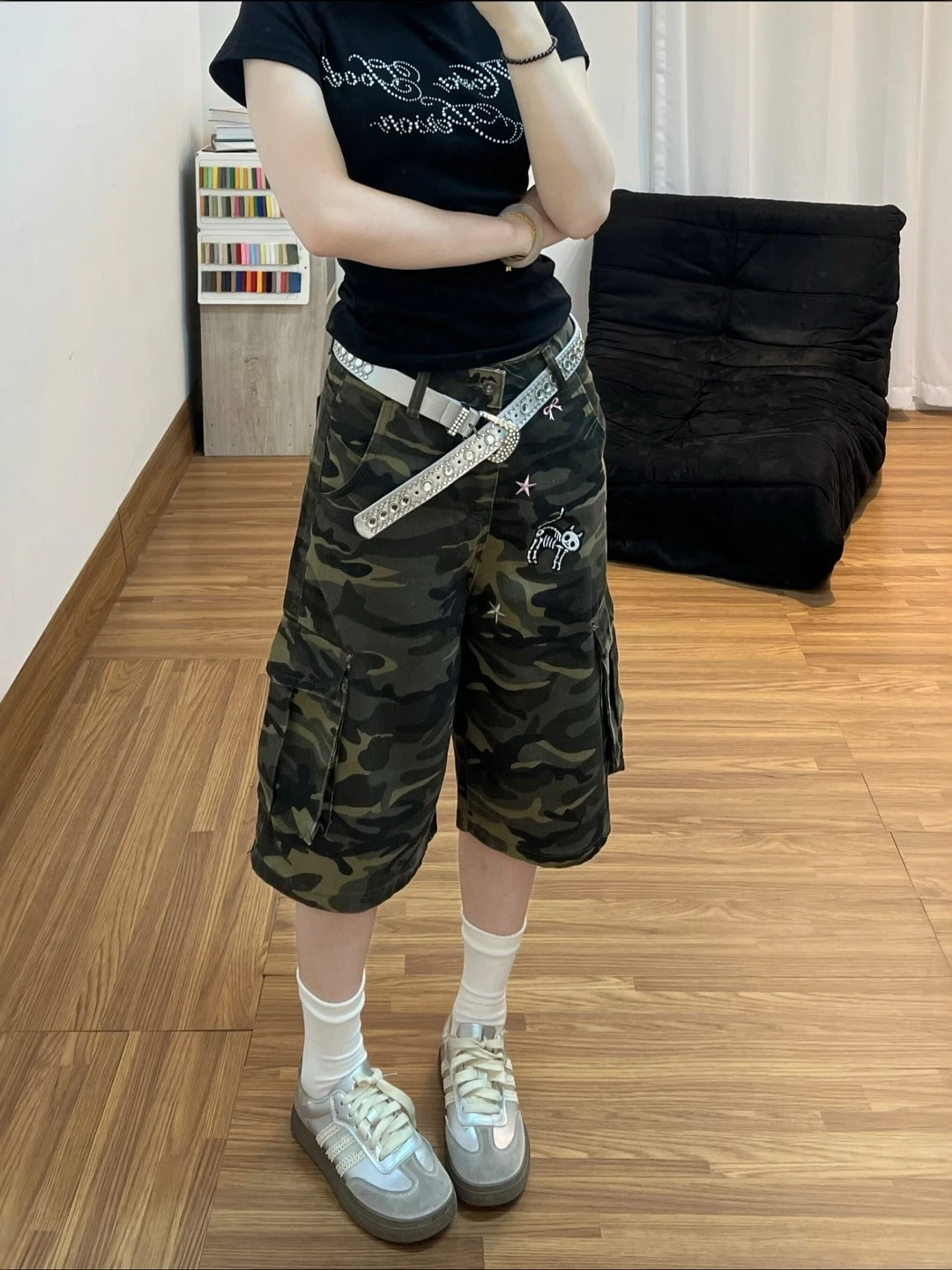 American Retro Hot Girl Camouflage Workwear Jeans Women's Summer plus Size Loose Wide Leg Pants with Big Pockets
American Retro Hot Girl Camouflage Workwear Jeans Women's Summer plus Size Loose Wide Leg Pants with Big Pockets