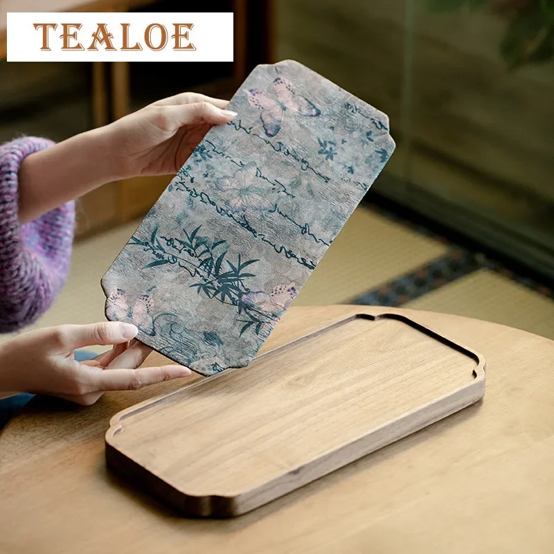 Rectangular Walnut Solid Wood Pot Bearing Holder Elegant Dry Brew Table Tea Tray Household Kung Fu Tea Tea Services Decoration
Rectangular Walnut Solid Wood Pot Bearing Holder Elegant Dry Brew Table Tea Tray Household Kung Fu Tea Tea Services Decoration