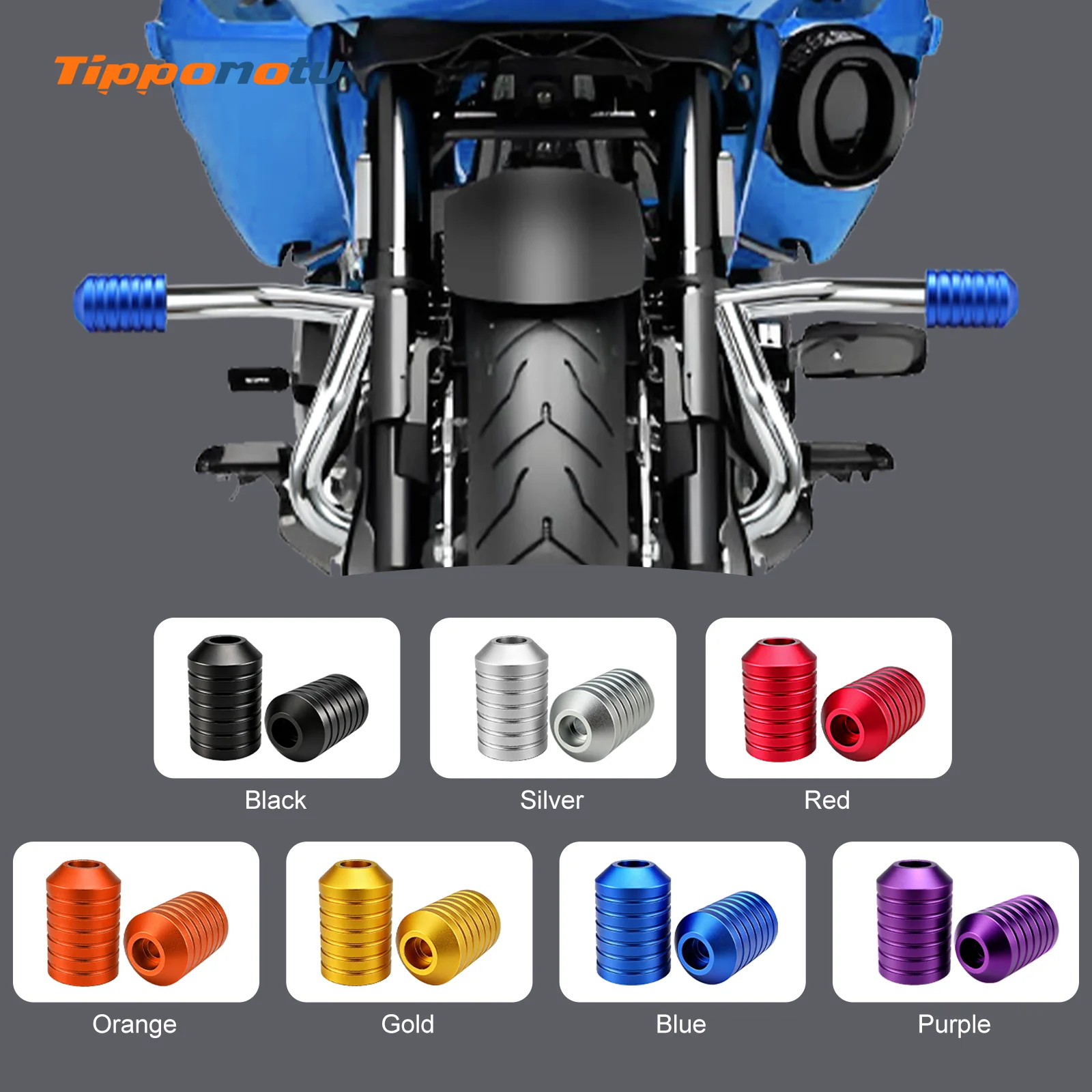 TippoMotu Crash Bar CNC Sliders End Caps for Harley Touring Softail Front Engine Guard Rear Saddlebag Guard 2PCS Stripe
TippoMotu Crash Bar CNC Sliders End Caps for Harley Touring Softail Front Engine Guard Rear Saddlebag Guard 2PCS Stripe