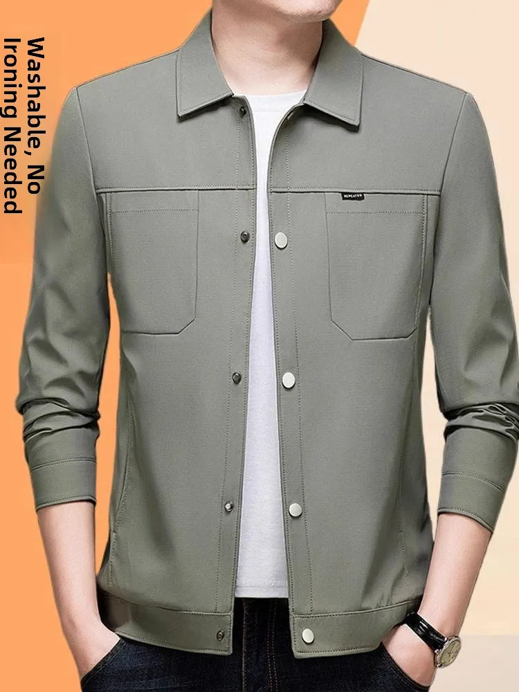 Men's Casual Loose Fit Thin Jaet Collared Spring Autumn New Sle Busin Casual Color Middle-Aged Workwear Top
Men's Casual Loose Fit Thin Jaet Collared Spring Autumn New Sle Busin Casual Color Middle-Aged Workwear Top