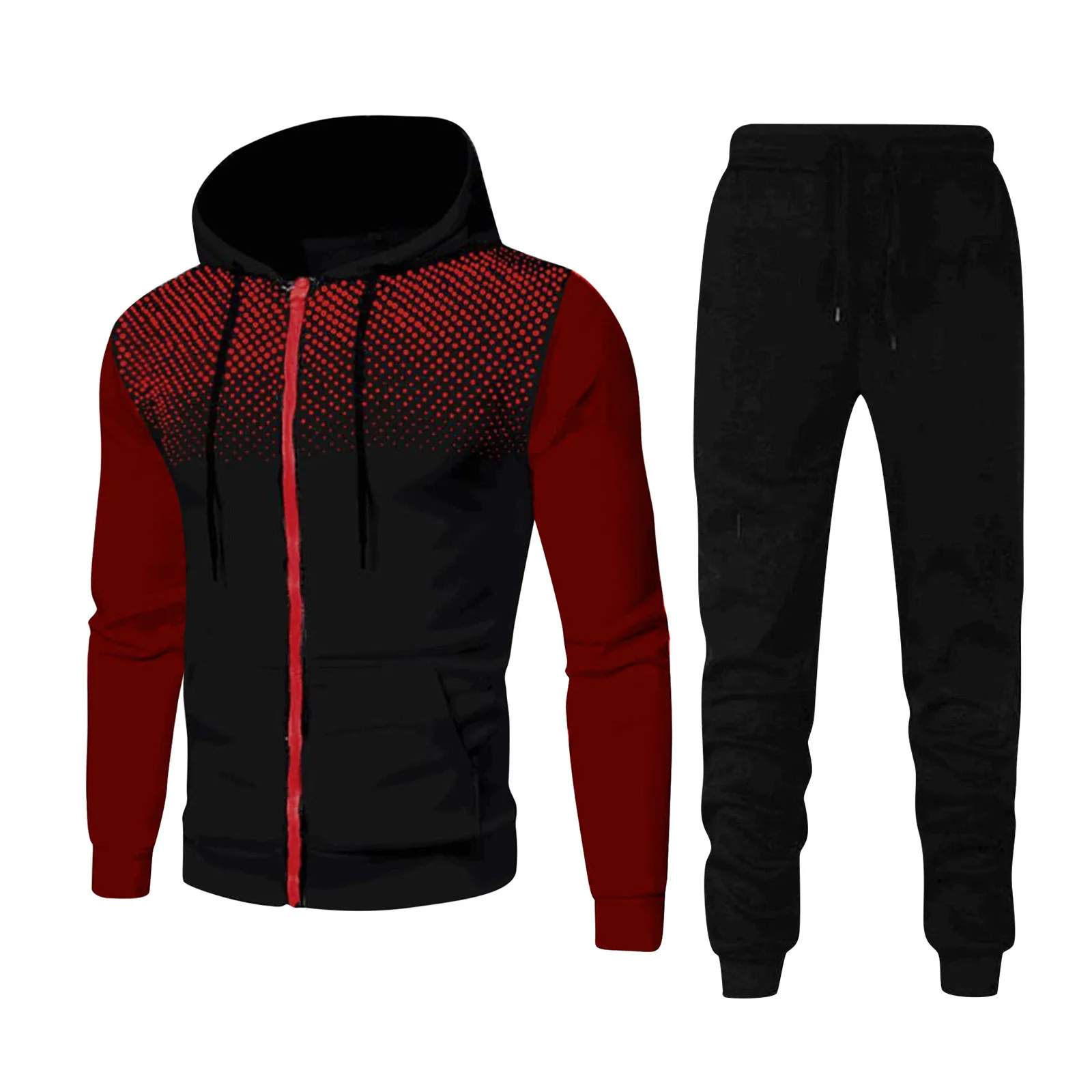 Spring And Autumn Men's Two Piece Sets Long Sleeve Pocket Hooded Polka Dot Sweatshirt And Pants Sports Casual Fitness Suits
Spring And Autumn Men's Two Piece Sets Long Sleeve Pocket Hooded Polka Dot Sweatshirt And Pants Sports Casual Fitness Suits