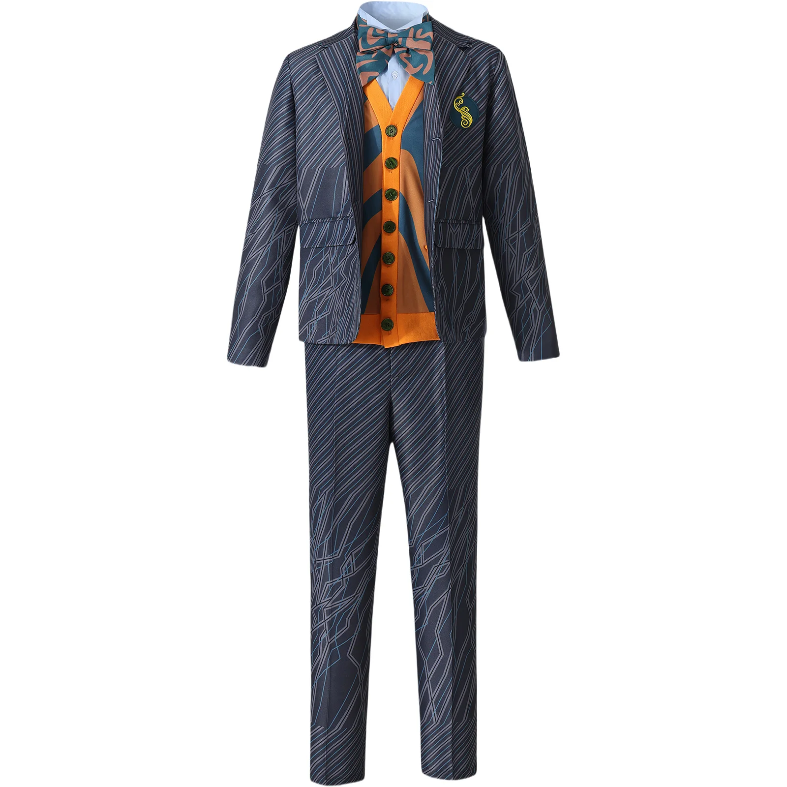 Movie Witches Boq Cosplay Costume Striped Top Pants Full Set Men's Musical Stage Performance Halloween Party Theater Clothing
Movie Witches Boq Cosplay Costume Striped Top Pants Full Set Men's Musical Stage Performance Halloween Party Theater Clothing