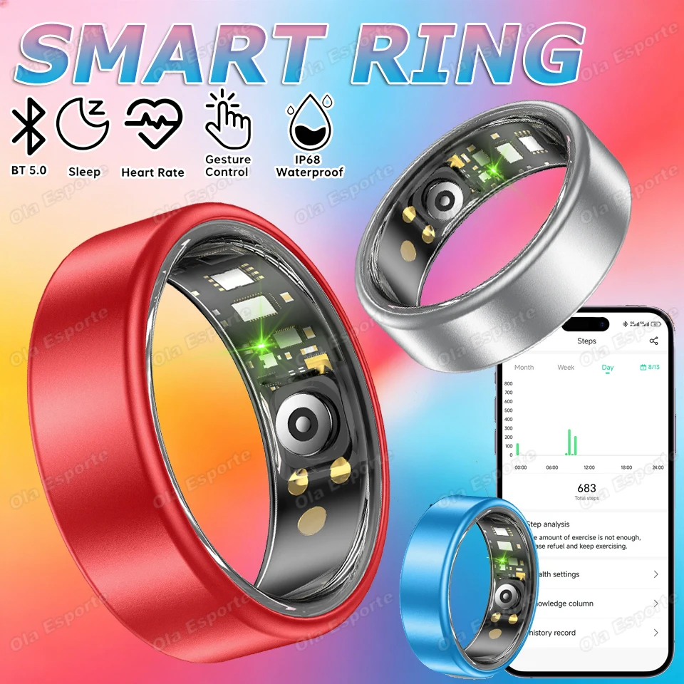 2026 New Smart Ring Heart Rate Blood Pressure Sleep Monitoring Motion Tracking IP68 Waterproof Men Women Smart Ring Holiday Gift
2026 New Smart Ring Heart Rate Blood Pressure Sleep Monitoring Motion Tracking IP68 Waterproof Men Women Smart Ring Holiday Gift