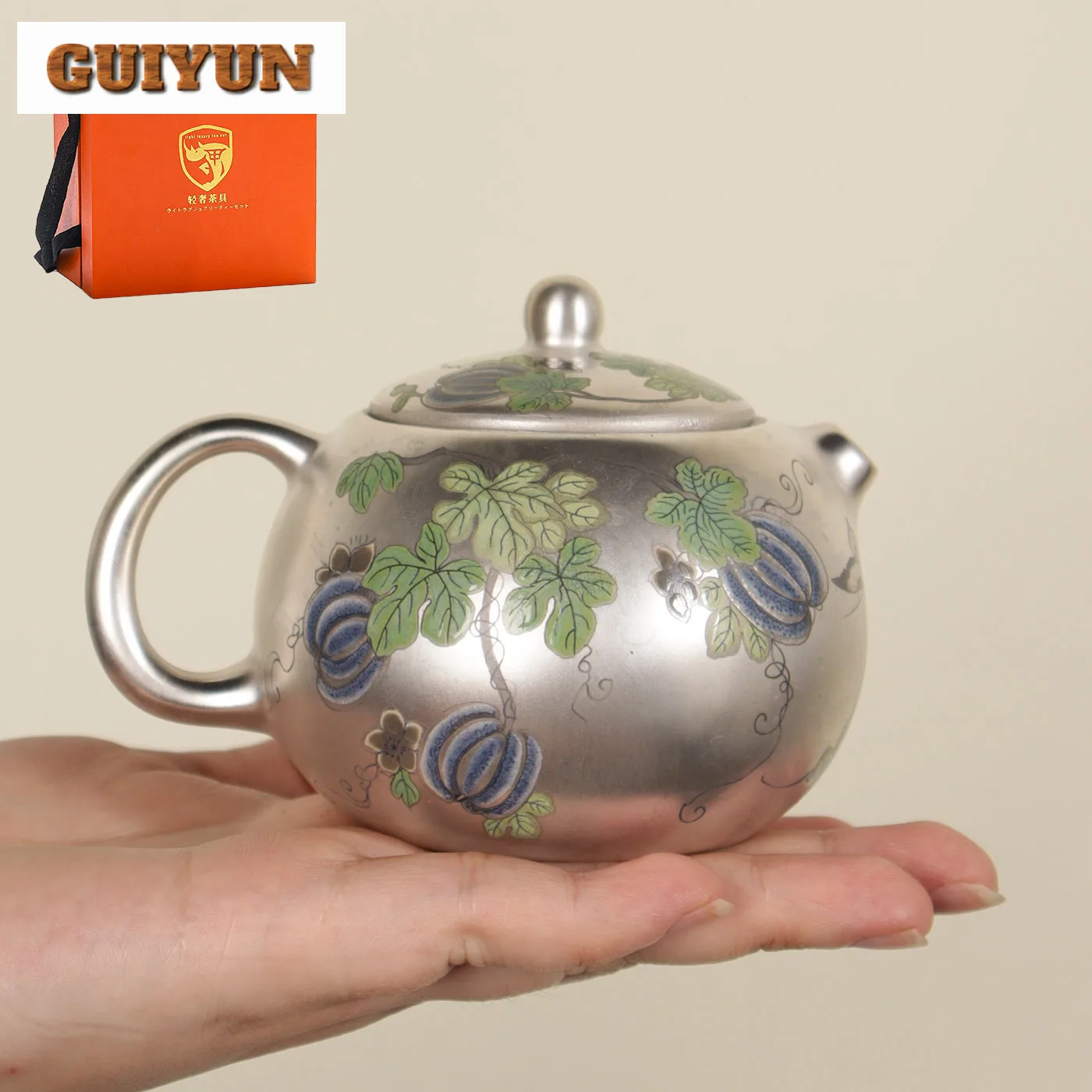 180ml Handmade Silver-plated Melon Teapot Aesthetic Tea Infuser Pot Tea Brewing Kettle With Strainer Tea Ceremony Decoration
180ml Handmade Silver-plated Melon Teapot Aesthetic Tea Infuser Pot Tea Brewing Kettle With Strainer Tea Ceremony Decoration