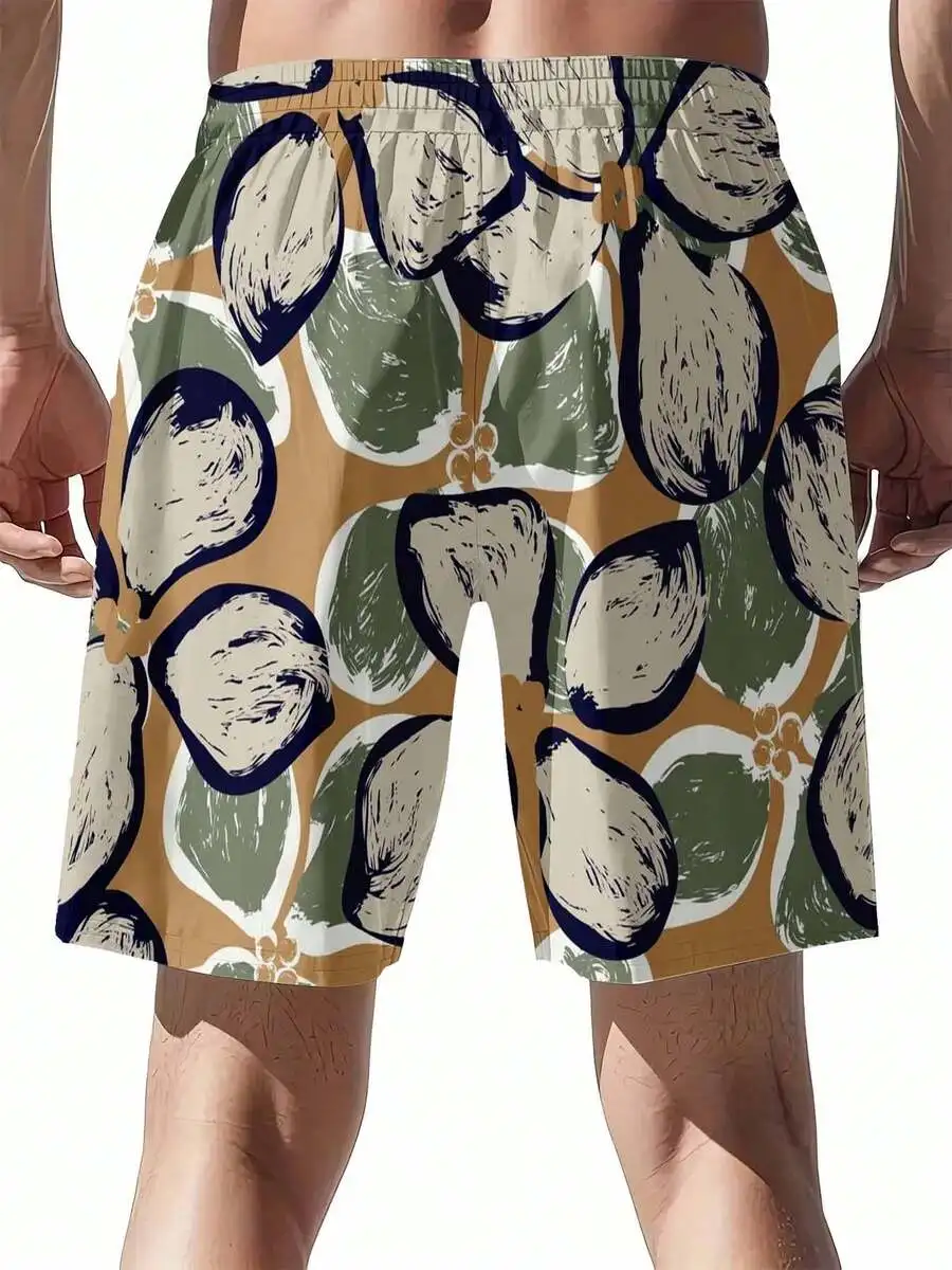 Mens Coconut Print Swim Trunks With Drawstring Waist For Beach Outdoor Leisure Sports
Mens Coconut Print Swim Trunks With Drawstring Waist For Beach Outdoor Leisure Sports