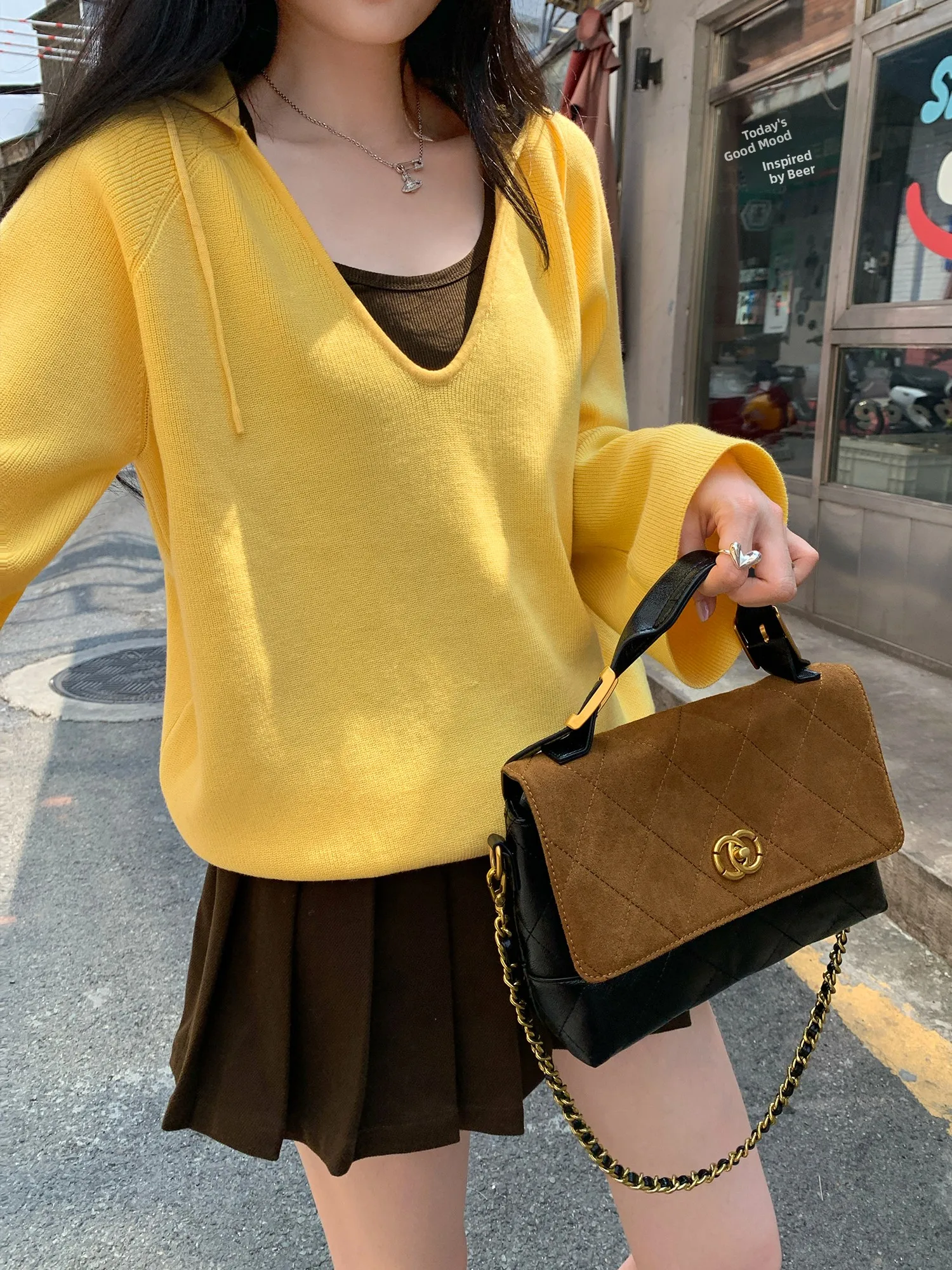 Loose V-Neck Knitted Yellow Hoodie Women's Style Comfortable Fit Autumn Outerwear Casual Commute Fashion Polyester Blend
Loose V-Neck Knitted Yellow Hoodie Women's Style Comfortable Fit Autumn Outerwear Casual Commute Fashion Polyester Blend