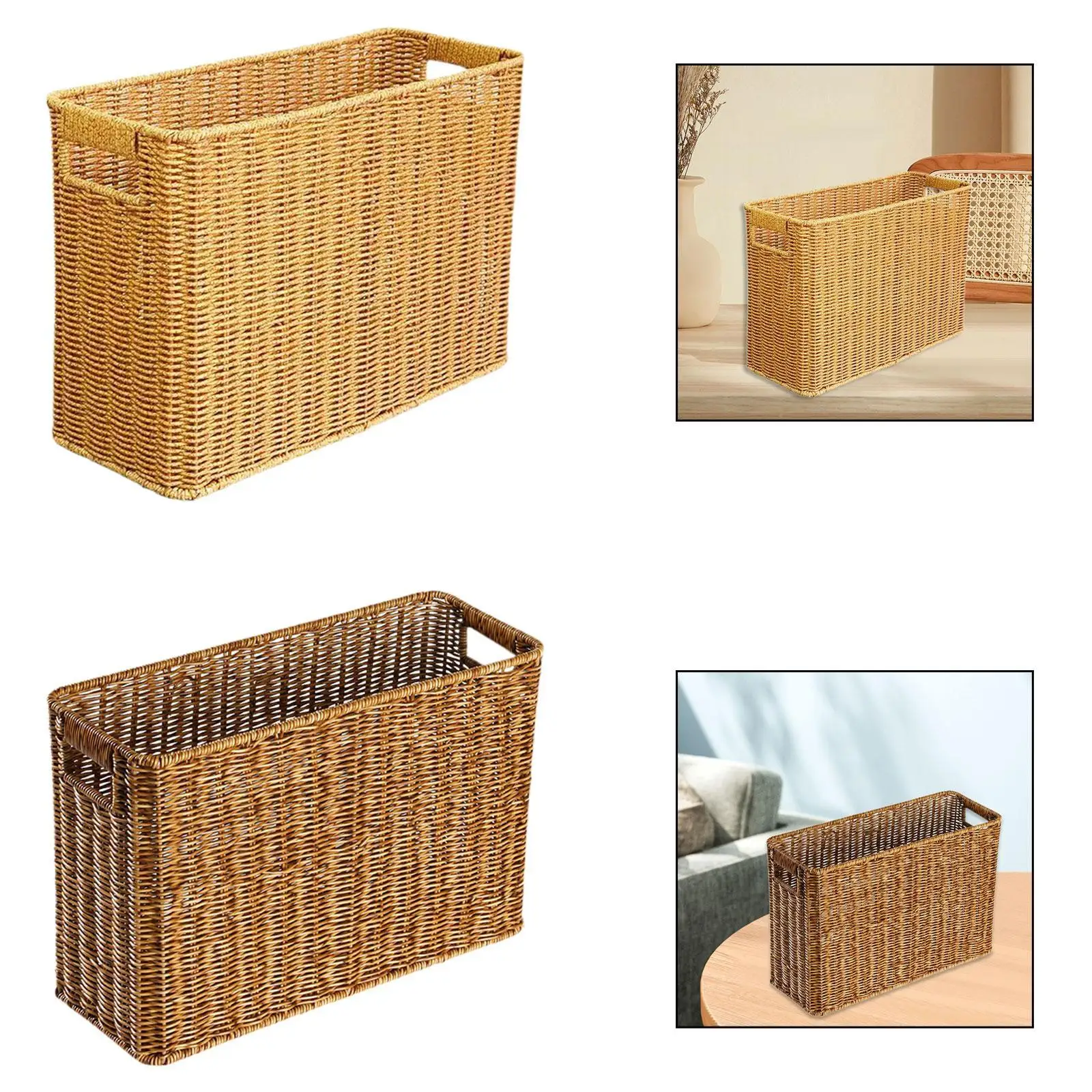 Narrow Basket Bin Magazine Holder Sundries Organizer Storage Bin Toy Baskets Brown for Living Room Office Home Newspaper Bedroom
Narrow Basket Bin Magazine Holder Sundries Organizer Storage Bin Toy Baskets Brown for Living Room Office Home Newspaper Bedroom