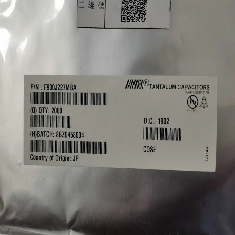 AKYOCERA AVX/NICHICON original f930j227ниже 1411 (3528 метрическая система) 3,5 мм x 3,8 мм B 220 мкм F
AKYOCERA AVX/NICHICON original f930j227ниже 1411 (3528 метрическая система) 3,5 мм x 3,8 мм B 220 мкм F