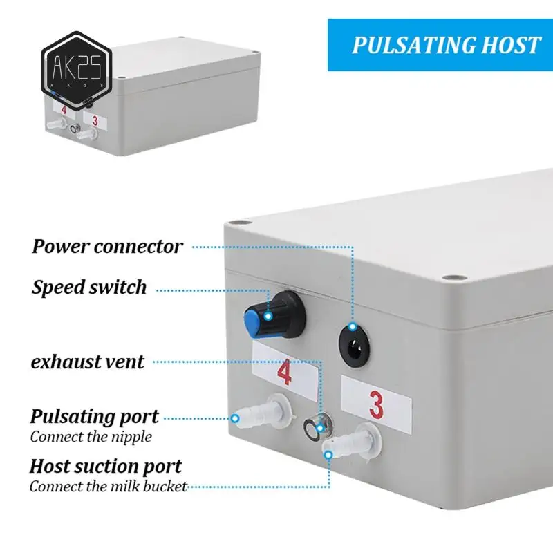 AK25-1 Piece Milking Pulse Milking Machine Accessory Host Vacuum Pump For Donkey Sheep Cow Pulse 12V Pulse
AK25-1 Piece Milking Pulse Milking Machine Accessory Host Vacuum Pump For Donkey Sheep Cow Pulse 12V Pulse
