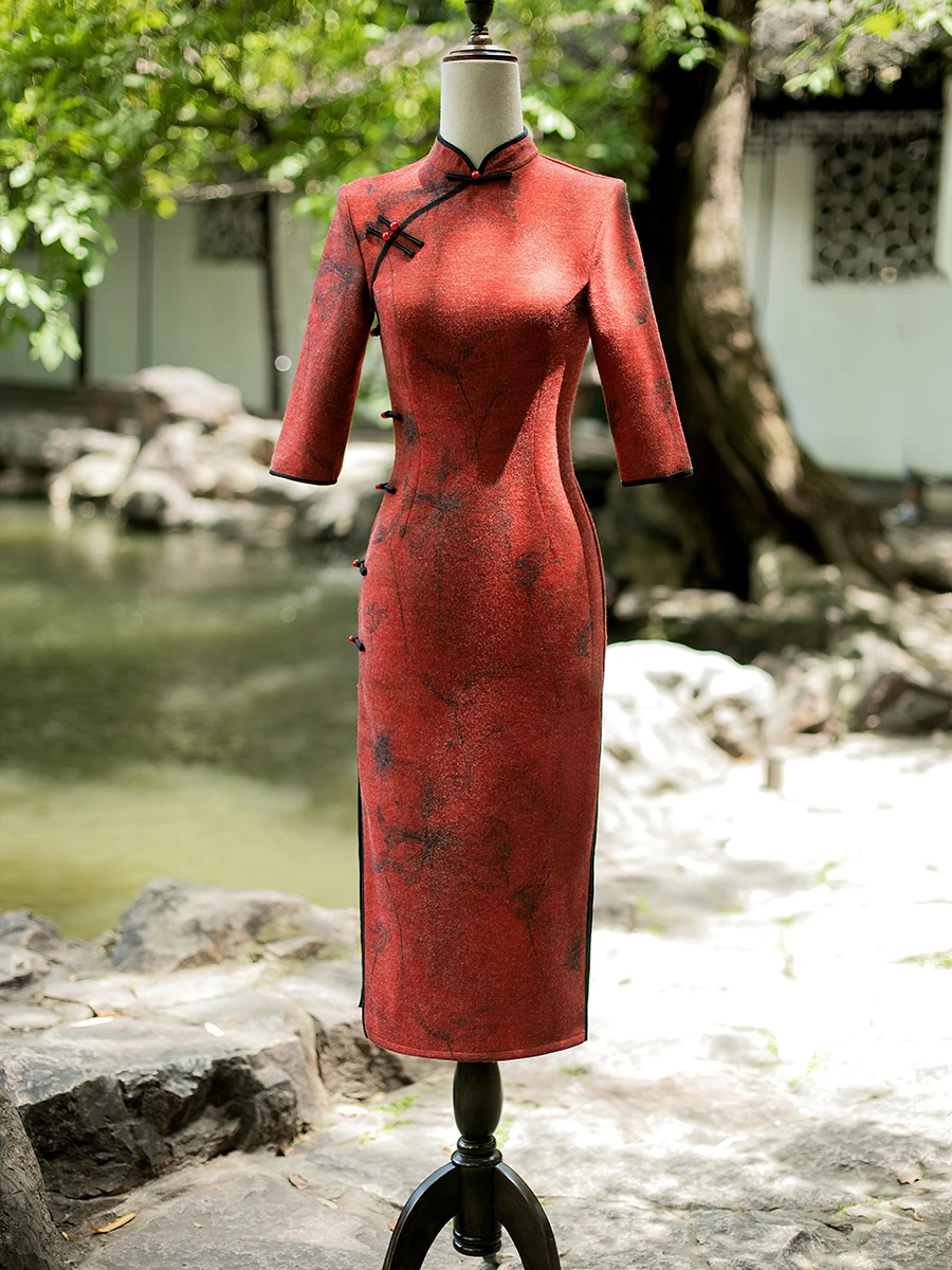 Orange Red Young Sle Long Sve Qipao Ele Classical Chinese New Version High Quali Mom Suitable for Daily Wear Polye...
Orange Red Young Sle Long Sve Qipao Ele Classical Chinese New Version High Quali Mom Suitable for Daily Wear Polye...