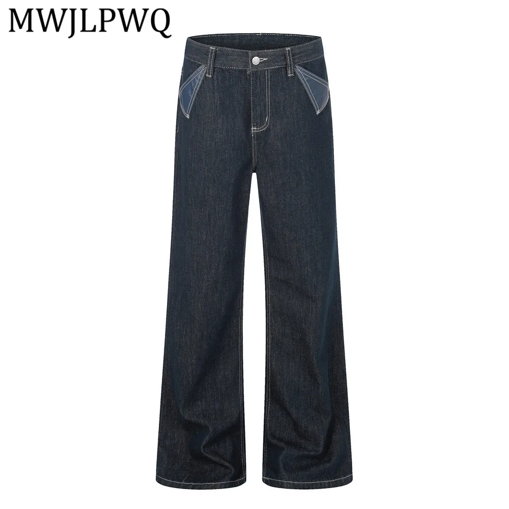 MWJLPWQ Mens Retro Streetwear Wide Leg Jeans With Contrast Stitching And Pocket Accents Loose Fit Denim Pants Autumn New 15664
MWJLPWQ Mens Retro Streetwear Wide Leg Jeans With Contrast Stitching And Pocket Accents Loose Fit Denim Pants Autumn New 15664
