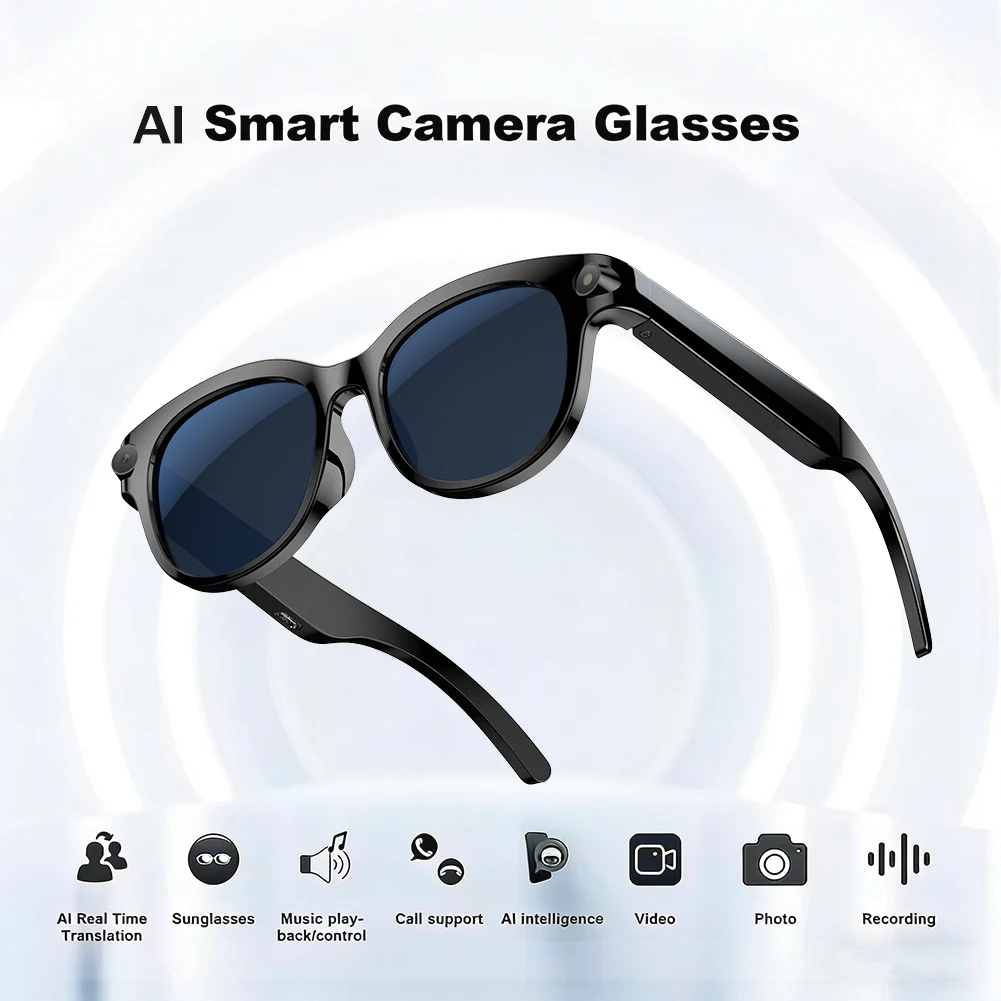 2026 AI Smart Glasses AI Translation Sunglasses Bluetooth Calling Music Player Camera Control Anti-blue Light Glasses Men Women
2026 AI Smart Glasses AI Translation Sunglasses Bluetooth Calling Music Player Camera Control Anti-blue Light Glasses Men Women