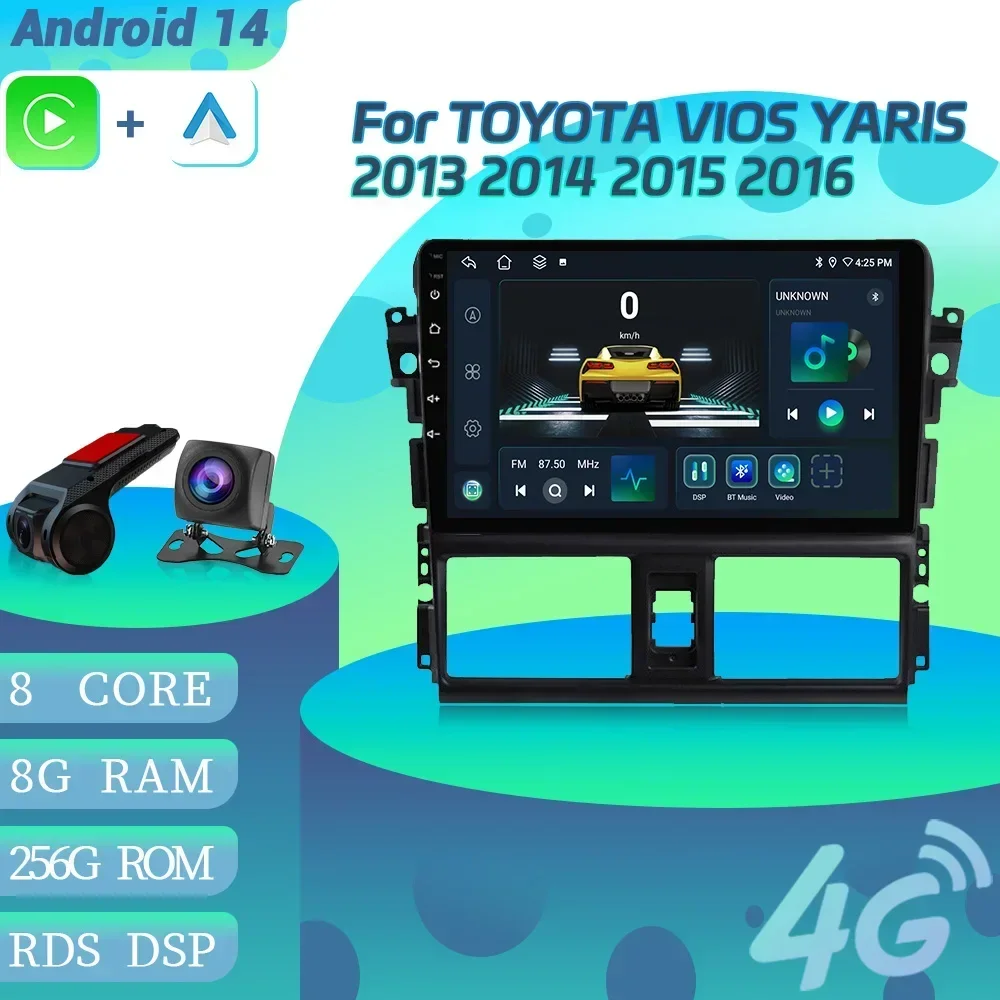 Android 14 For TOYOTA VIOS YARIS 2013 2014 2015 2016 Car Radio Multimedia Video Player Navigation Car 4G GPS Touch Screen Stereo
Android 14 For TOYOTA VIOS YARIS 2013 2014 2015 2016 Car Radio Multimedia Video Player Navigation Car 4G GPS Touch Screen Stereo