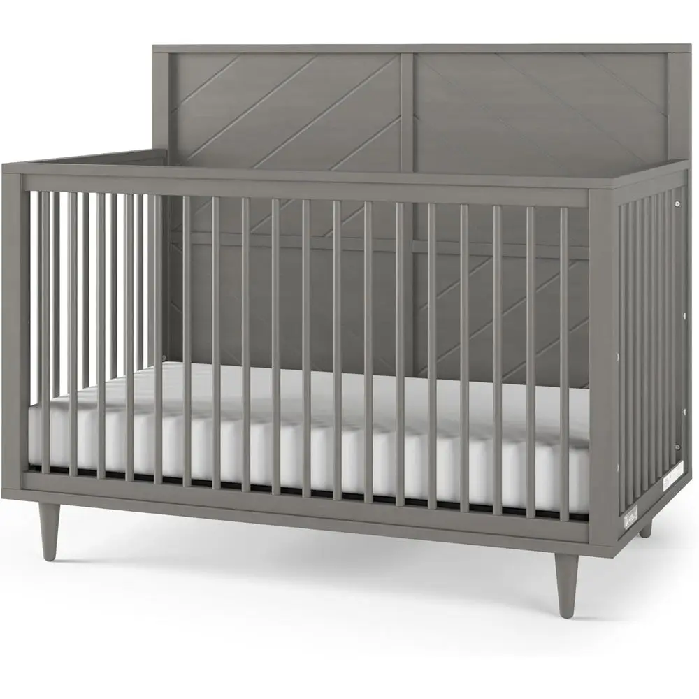 4-in-1 Convertible Crib, Converts to Day Bed, Toddler Bed, Full Size, 3 Mattress Positions, Non-Toxic, Baby Safe in Lunar Gray
4-in-1 Convertible Crib, Converts to Day Bed, Toddler Bed, Full Size, 3 Mattress Positions, Non-Toxic, Baby Safe in Lunar Gray