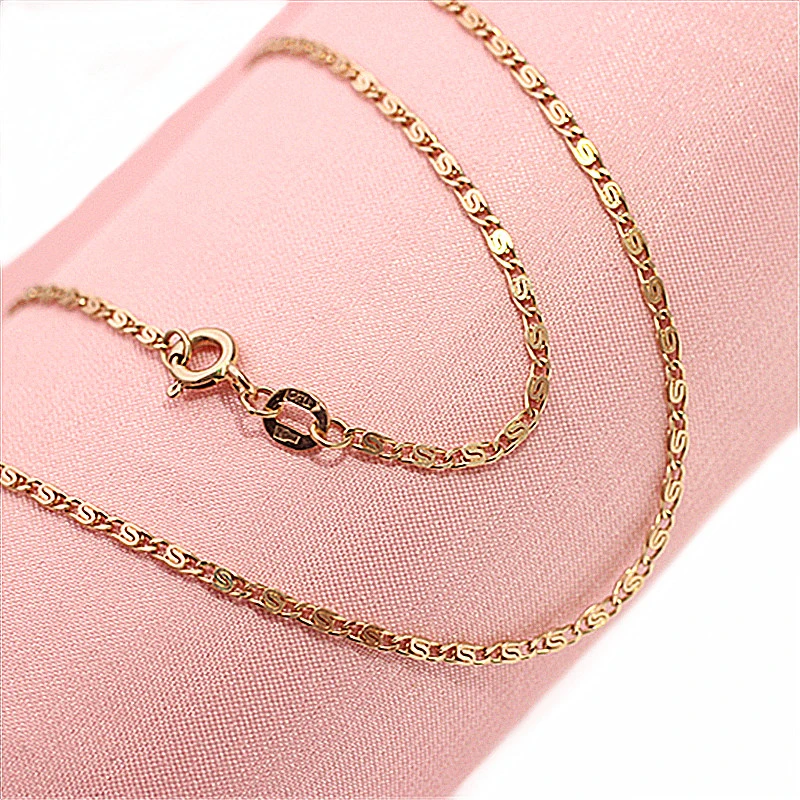 585 Purple Gold Plated 14K Rose Gold Geometric Chain Necklace Neutral Style Simple Men's and Women's Wedding Jewelry Accessories
585 Purple Gold Plated 14K Rose Gold Geometric Chain Necklace Neutral Style Simple Men's and Women's Wedding Jewelry Accessories