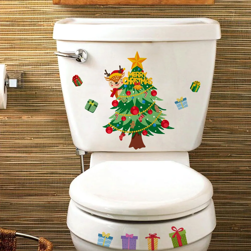 Christmas Tree Gift Wall Sticker Bathroom Cartoon Festival Toilet Decor Living Room Home Decoration Decals Self-adhesive Mural
Christmas Tree Gift Wall Sticker Bathroom Cartoon Festival Toilet Decor Living Room Home Decoration Decals Self-adhesive Mural