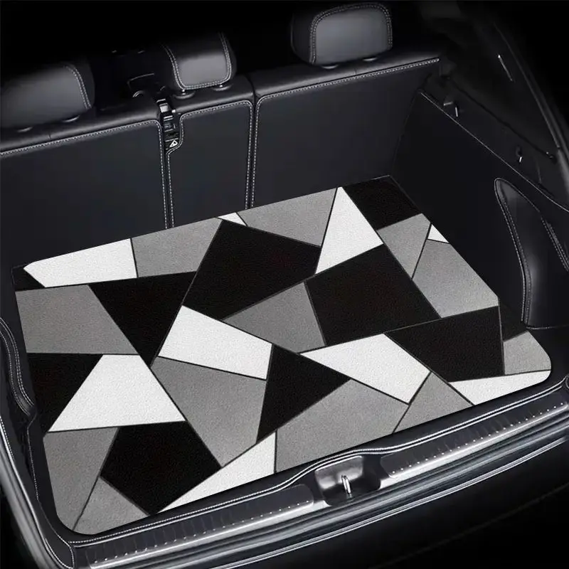 Universal Car Trunk Mat Black White Grey Geometric Blocks Print Non-Slip Auto Boot Liner For SUV Interior Protection Accessory
Universal Car Trunk Mat Black White Grey Geometric Blocks Print Non-Slip Auto Boot Liner For SUV Interior Protection Accessory