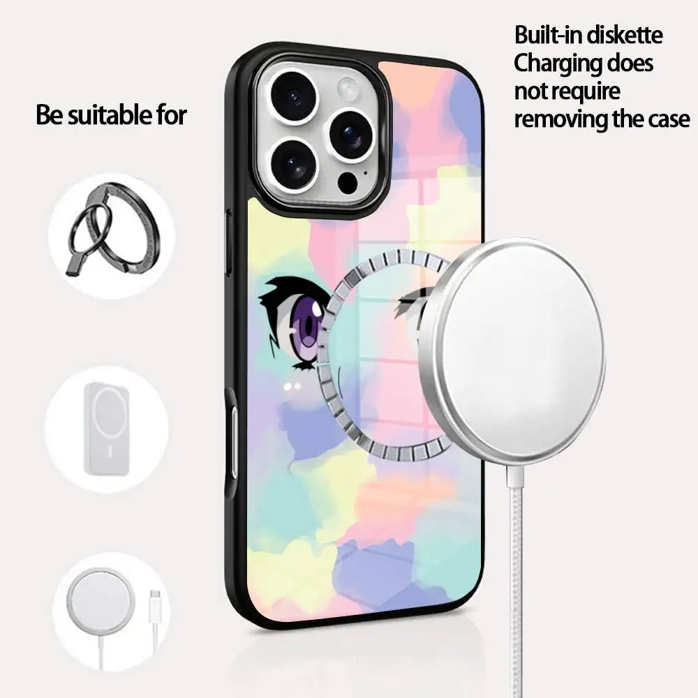 Rainbow Eyes Phone Case For IPhone 16 15 14 13 12 11 Pro Max Plus Mini Magsafe Mirror Wireless Magnetic Cover
Rainbow Eyes Phone Case For IPhone 16 15 14 13 12 11 Pro Max Plus Mini Magsafe Mirror Wireless Magnetic Cover