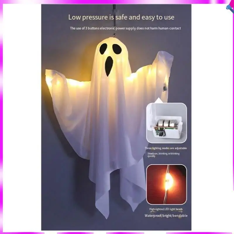 N96R Halloween Decoration LED Hanging Lamp Glowing White Ghost Horror Indoor Layout Atmosphere Lamp
N96R Halloween Decoration LED Hanging Lamp Glowing White Ghost Horror Indoor Layout Atmosphere Lamp