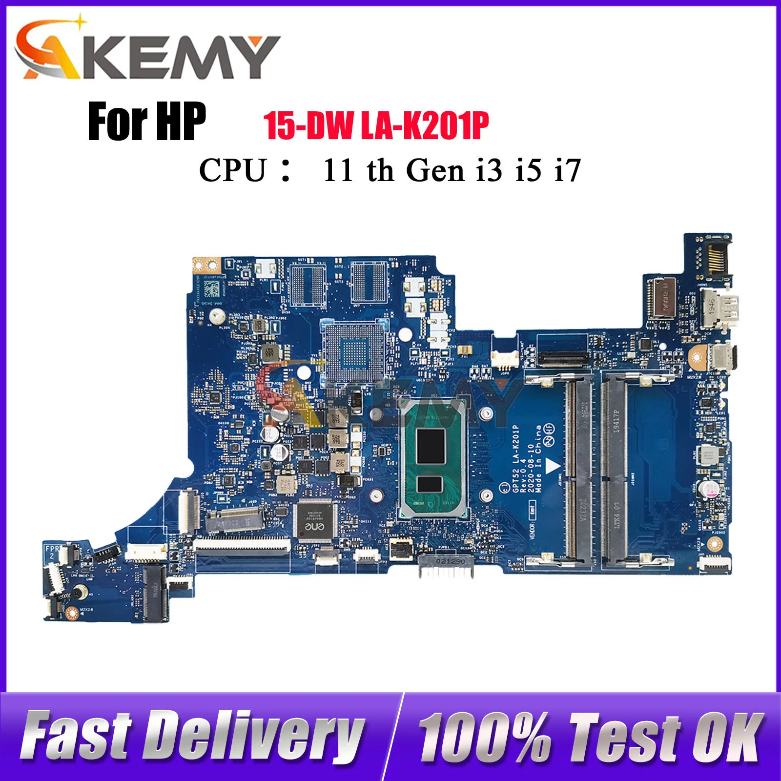 LA-K201P For HP 250 G8 15S-DR 15T-DW Laptop Motherboard M29209-601 With i3 i5 i7 11th Gen CPU UMA 100% Fully Tested
LA-K201P For HP 250 G8 15S-DR 15T-DW Laptop Motherboard M29209-601 With i3 i5 i7 11th Gen CPU UMA 100% Fully Tested