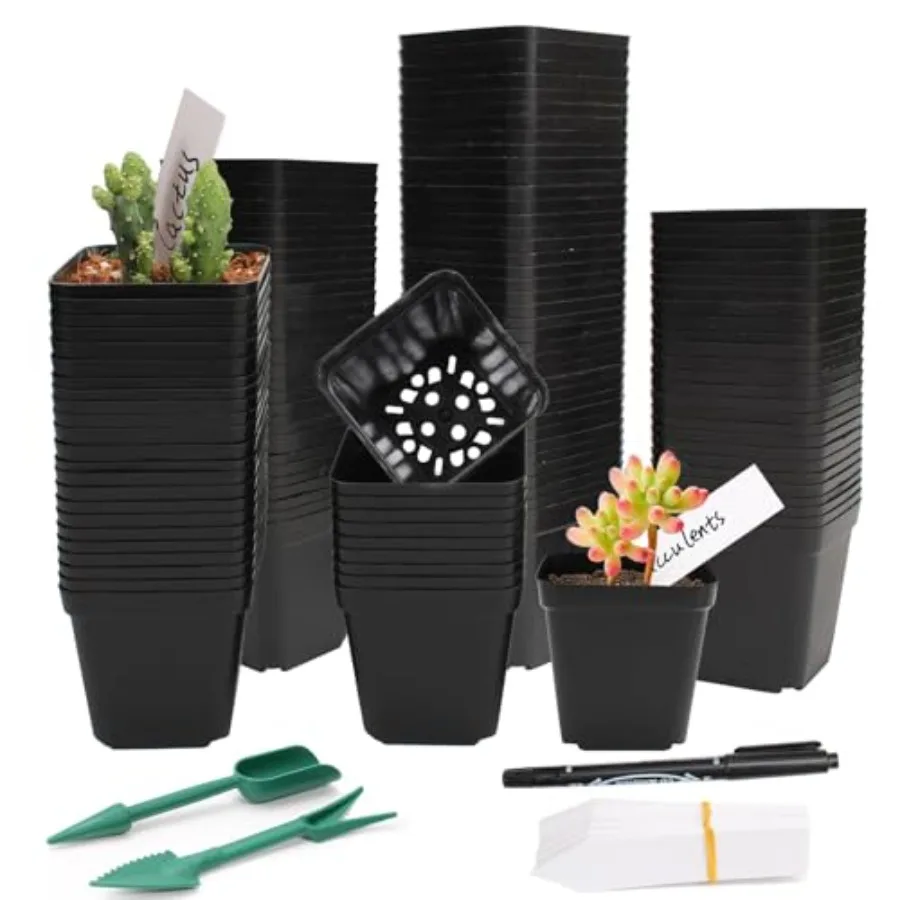 100Pcs Square Nursery Pots 2.6 Inch ible Plastic Seedling Pots Small Plant Pots Thick Seed Starter Pots for Plants Succulent Fl
100Pcs Square Nursery Pots 2.6 Inch ible Plastic Seedling Pots Small Plant Pots Thick Seed Starter Pots for Plants Succulent Fl