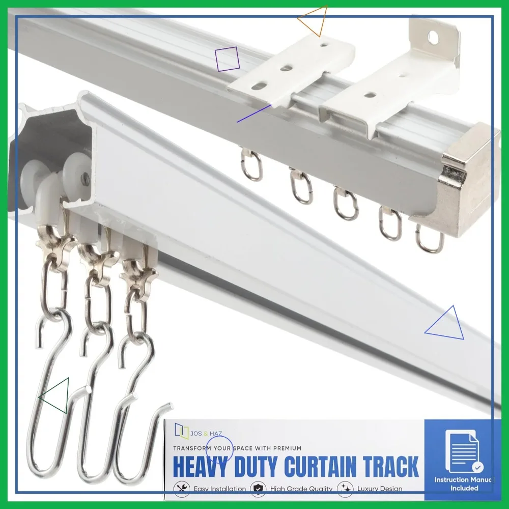 Premium Heavy Duty Ceiling Curtain Track Set - 3ft-13ft, Room Divider for Living Room Bedroom Office
Premium Heavy Duty Ceiling Curtain Track Set - 3ft-13ft, Room Divider for Living Room Bedroom Office