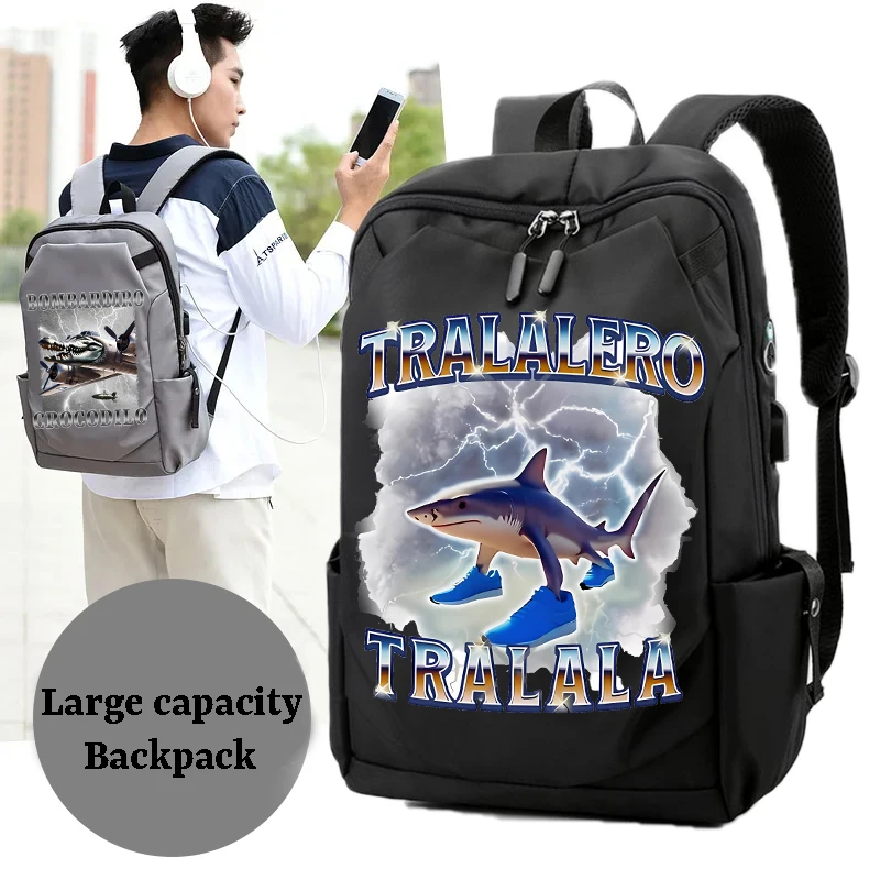 Italian Brainrot Large Capacity Boy Backpack Tung Tung Tung Sahur Fun Anime Figures Schoolbag Trendy Book Bag Men Laptop Bags
Italian Brainrot Large Capacity Boy Backpack Tung Tung Tung Sahur Fun Anime Figures Schoolbag Trendy Book Bag Men Laptop Bags