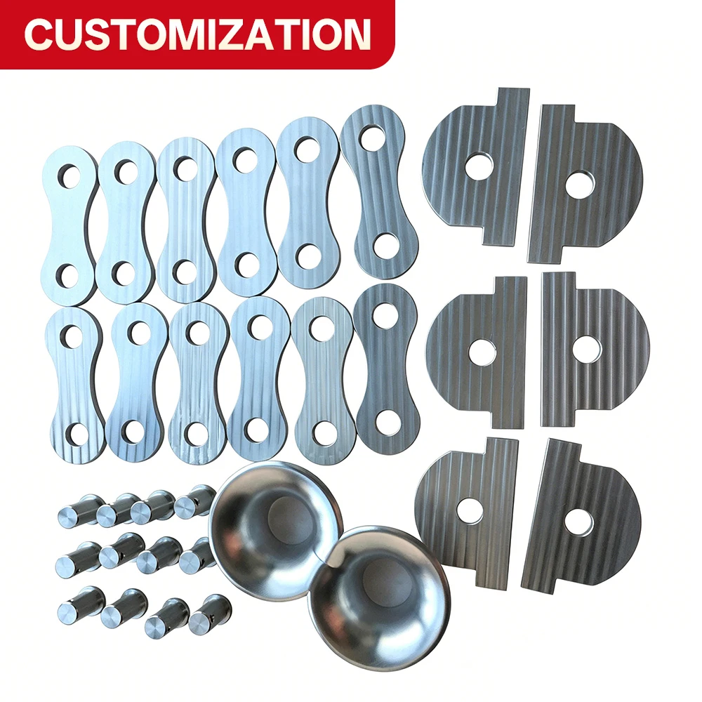 Custom metal hardware component kits Precision CNC machining of connecting plates bushings locating pins with a brushed finish
Custom metal hardware component kits Precision CNC machining of connecting plates bushings locating pins with a brushed finish