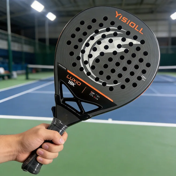 Carbon fiber material 3K padel racket, balanced all-round playability for training and matches, full OEM customizable matte grai
Carbon fiber material 3K padel racket, balanced all-round playability for training and matches, full OEM customizable matte grai