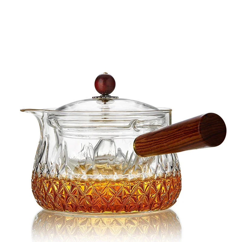800ml Rotating Free Side Wooden Handle Glass Teapot With Tea Strainer Infuser Filter Chinese Tea Ceremony Pure Kung Fu Tea Maker
800ml Rotating Free Side Wooden Handle Glass Teapot With Tea Strainer Infuser Filter Chinese Tea Ceremony Pure Kung Fu Tea Maker