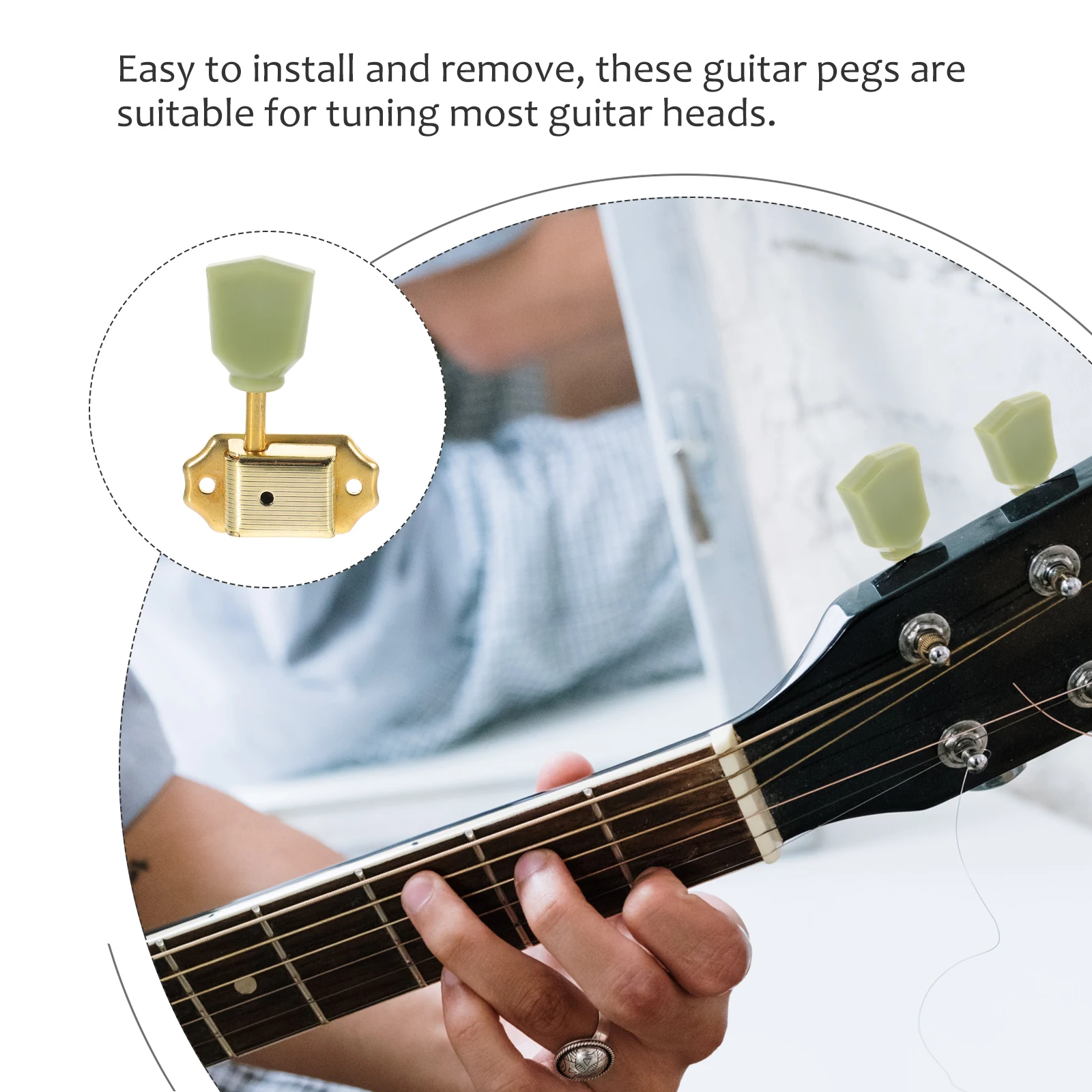 6 Pcs Guitar Pegs Vintage Jade Tuning Knobs for Electric Acoustic Precision Retro Buttons Compatible Folk Guitars
6 Pcs Guitar Pegs Vintage Jade Tuning Knobs for Electric Acoustic Precision Retro Buttons Compatible Folk Guitars