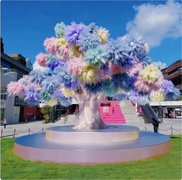 Гигантская имитационная модель дерева для декорации торговых центров, отелей и праздничной атмосферы, в стиле интернет-знаменитостей (Meichen), с часами и световыми эффектами.
Гигантская имитационная модель дерева для декорации торговых центров, отелей и праздничной атмосферы, в стиле интернет-знаменитостей (Meichen), с часами и световыми эффектами.